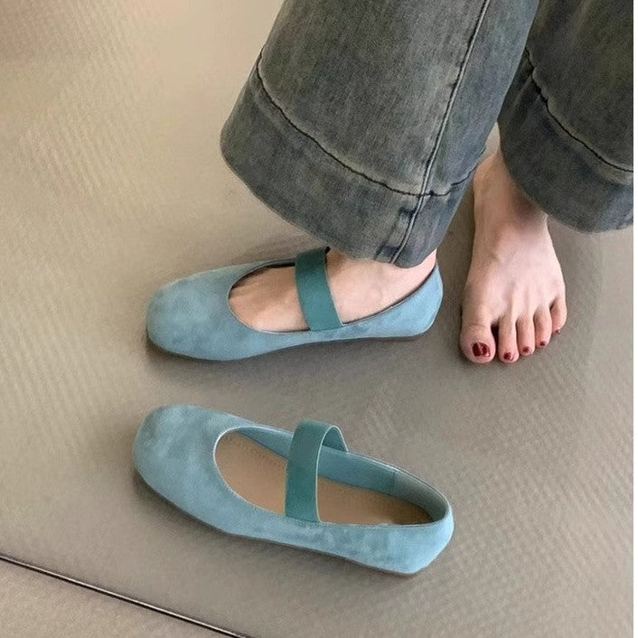Damen Ballerinas mit komfortablem Riemen und weichem Obermaterial Drune
