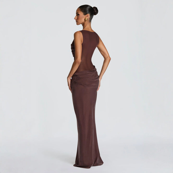 Damen Körperbetontes Abendkleid mit raffinierten Drapierungen Drune