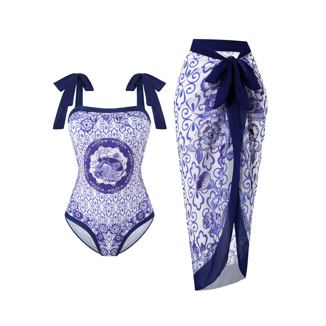 Damen Badeanzug- und Sarong-Set Drune