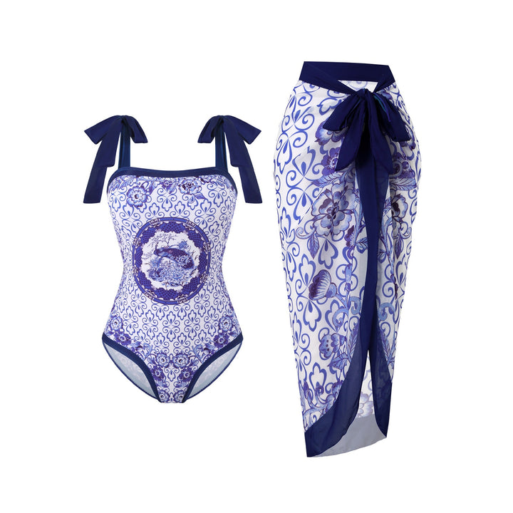 Damen Badeanzug- und Sarong-Set Drune