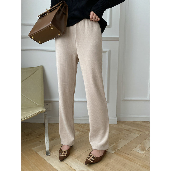 Damen lässige Jersey-Hose mit elastischem Bund und weichem Material Drune