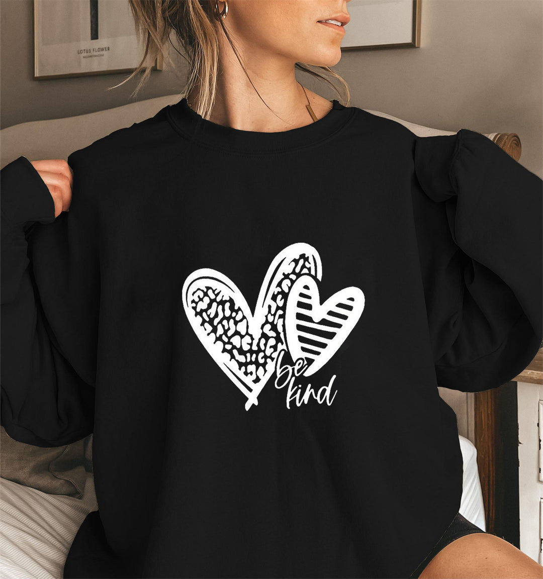 Damen Sweatshirt mit modischem Herzmotiv und lässigem Schnitt Drune