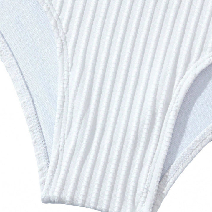 Damen Hochgeschnittener Bikini mit Rüschendetails Drune