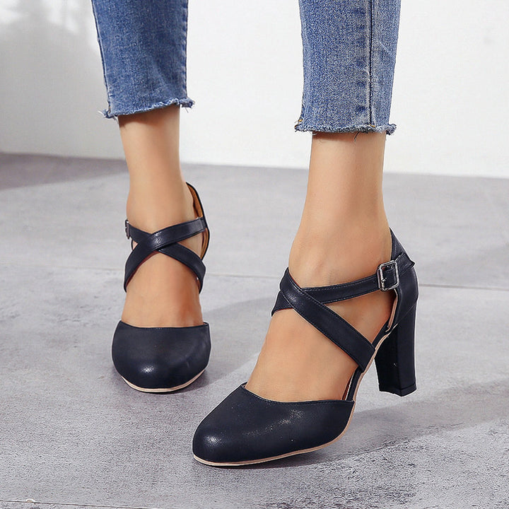 Damen Elegante High Heels mit modischem Riemchen-Design Drune