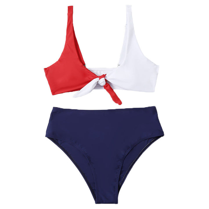Damen Bikini-Set mit innovativem Knoten-Design und hoch geschnittenem Höschen Drune