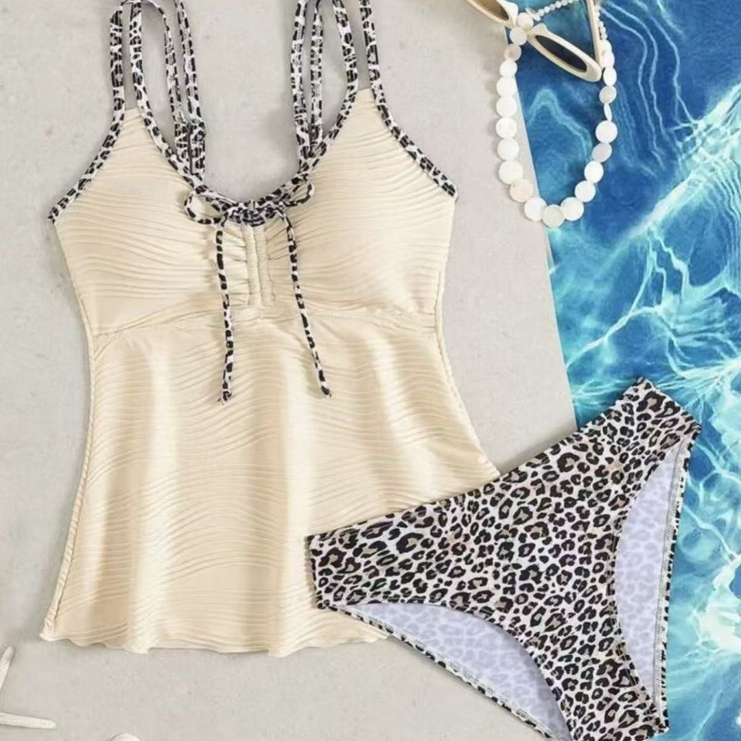 Damen Tankini mit gerafftem Oberteil und verspieltem Kordelzug Drune