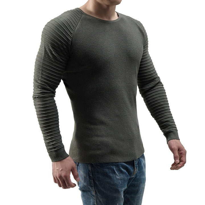 Herren modischer Strickpullover mit innovativer Rippstruktur Drune