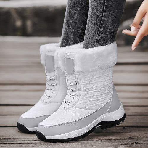 Damen Winterstiefel mit warmem Futter und rutschfester Sohle Drune