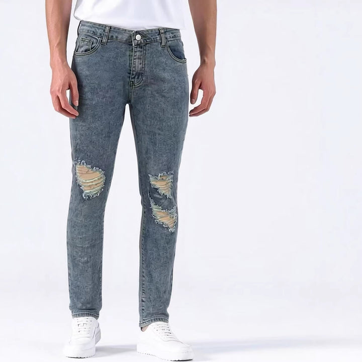 Herren Destroyed Jeans mit modischem Used-Look Drune