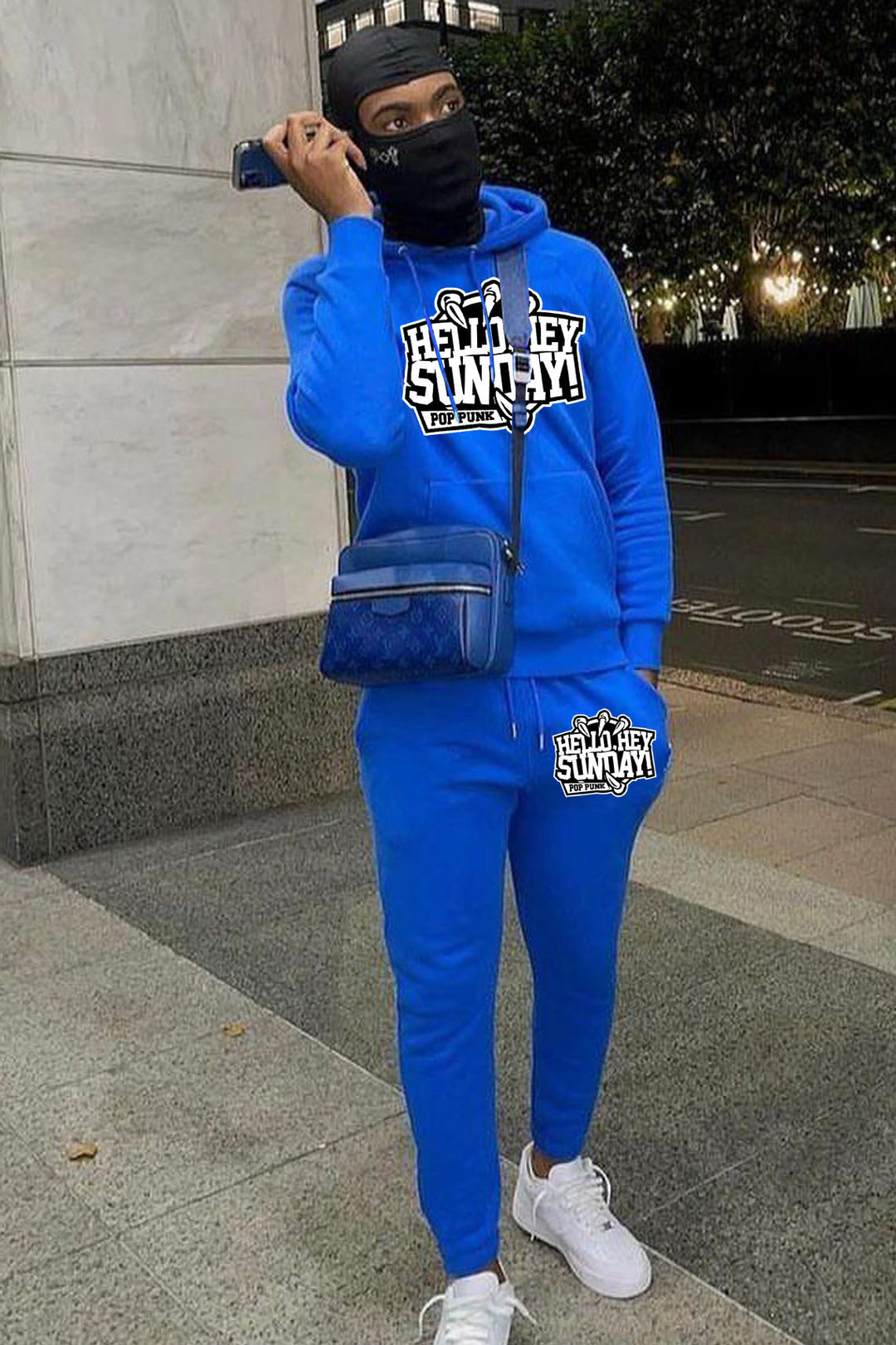Damen Sportliches Hoodie- und Jogginghose-Set mit kreativem Aufdruck Drune