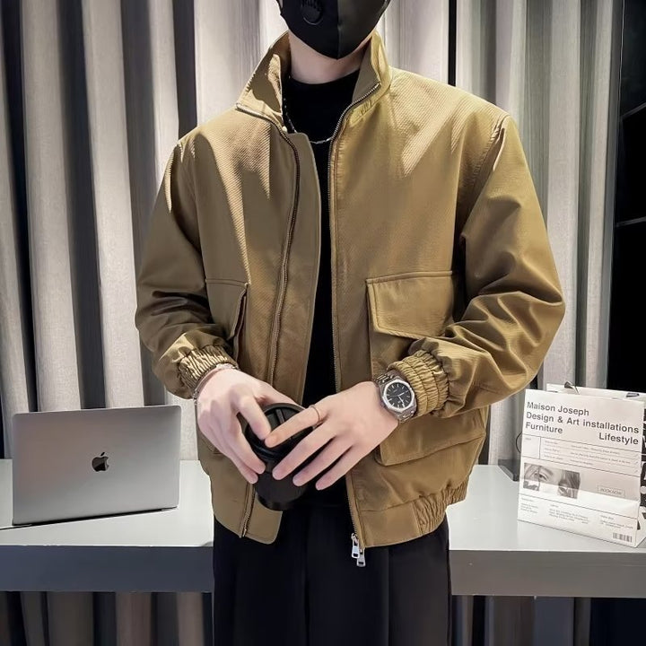 Herren modische Übergangsjacke mit praktischen Taschen und elastischen Bündchen Drune