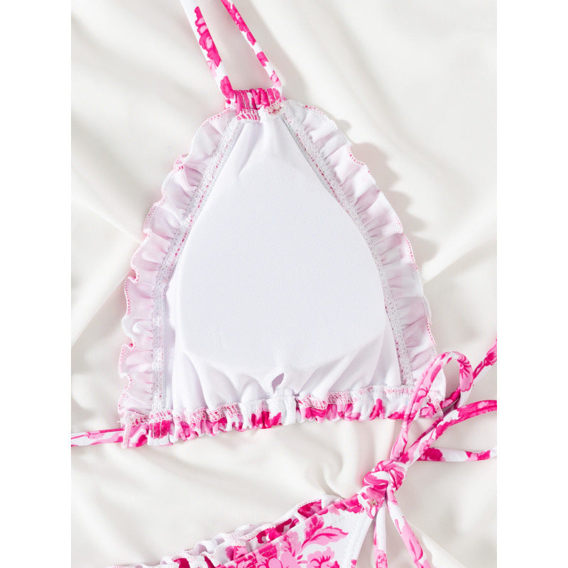 Damen Triangel-Bikini mit verspieltem Rüschen-Design Drune