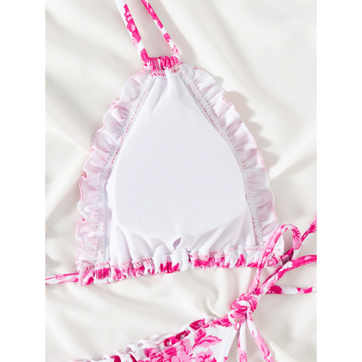 Damen Triangel-Bikini mit verspieltem Rüschen-Design Drune