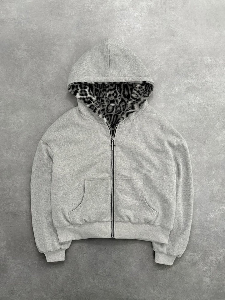 Damen Kapuzenjacke mit tierischem Fleece-Innenfutter und praktischen Taschen Drune