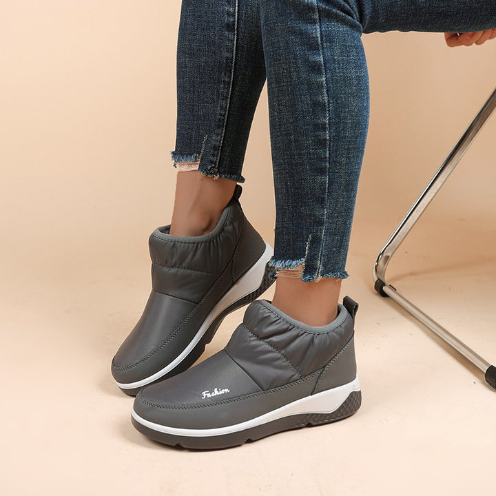 Damen nan gesteppte gefütterte Slip-On Winter-Sneaker mit elastischem Schaft und gepolstertem Komfortfußbett Drune