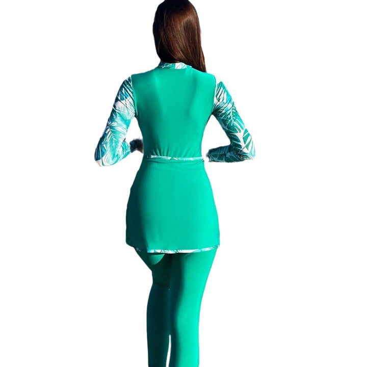 Damen Modischer Surfanzug mit Zip und lockerem Rock Drune