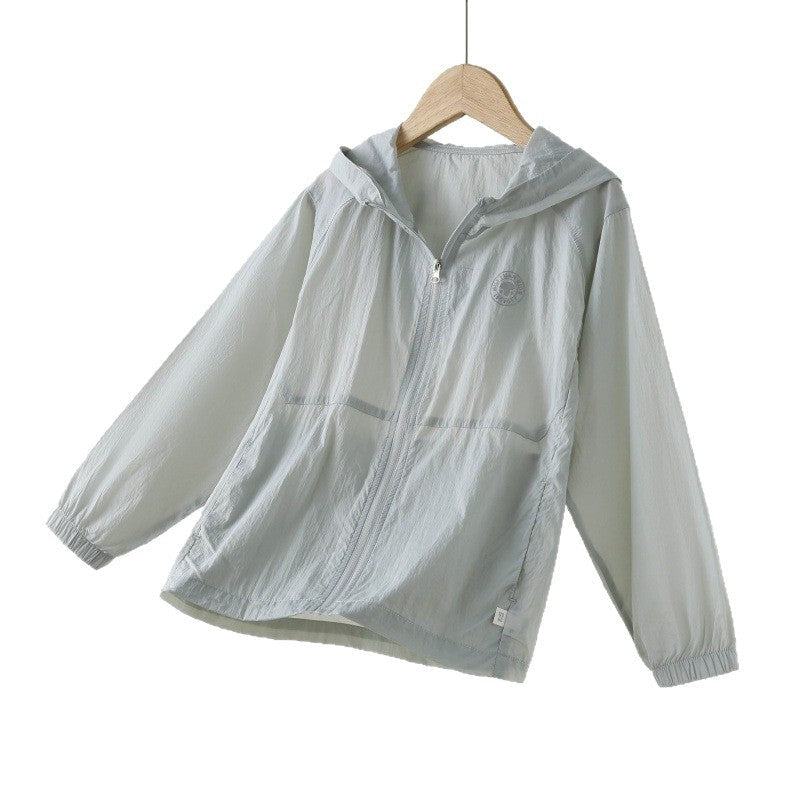 Unisex nan ultraleichte Kapuzen-Sommerjacke mit durchgehendem Reißverschluss und elastischen Bündchen  Drune