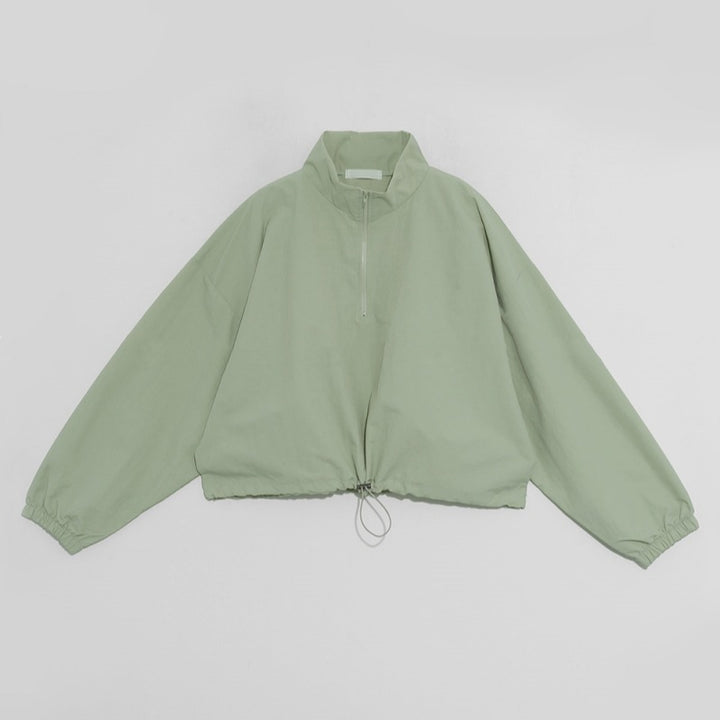 Damen lässige Übergangsjacke mit hohem Kragen und verstellbarem Kordelzug Drune
