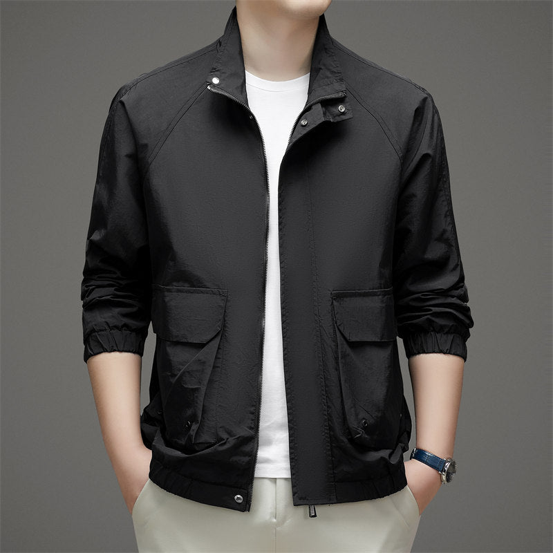 Herren Übergangsjacke mit praktischem Stehkragen und funktionalen Taschen Drune