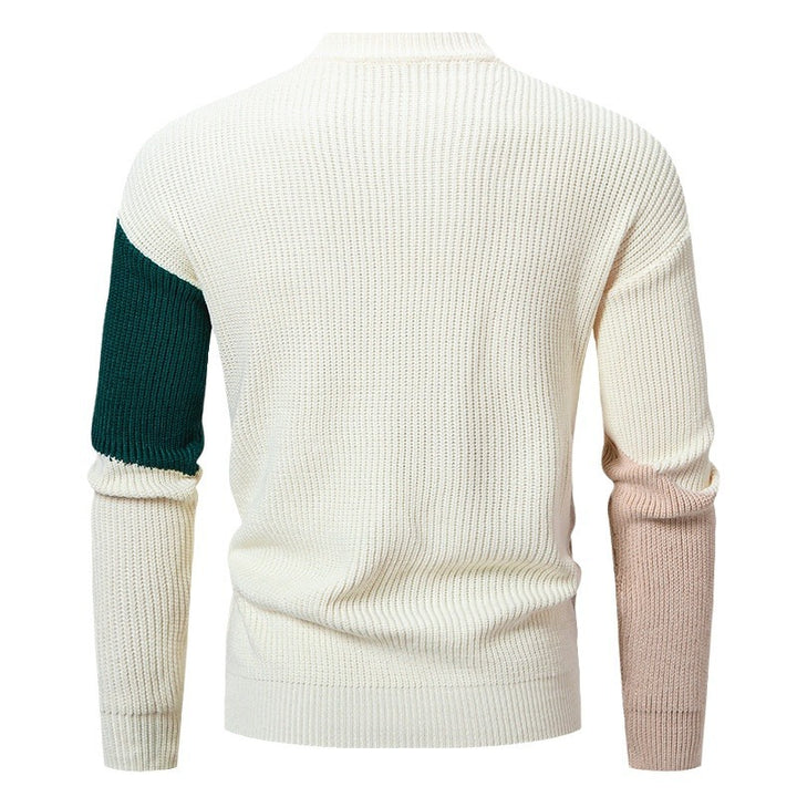 Herren modischer Rollkragenpullover mit modernem Grafikdesign Drune