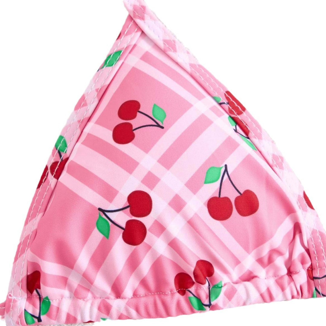 Damen Triangel-Bikini mit frischem Kirschmotiv Drune