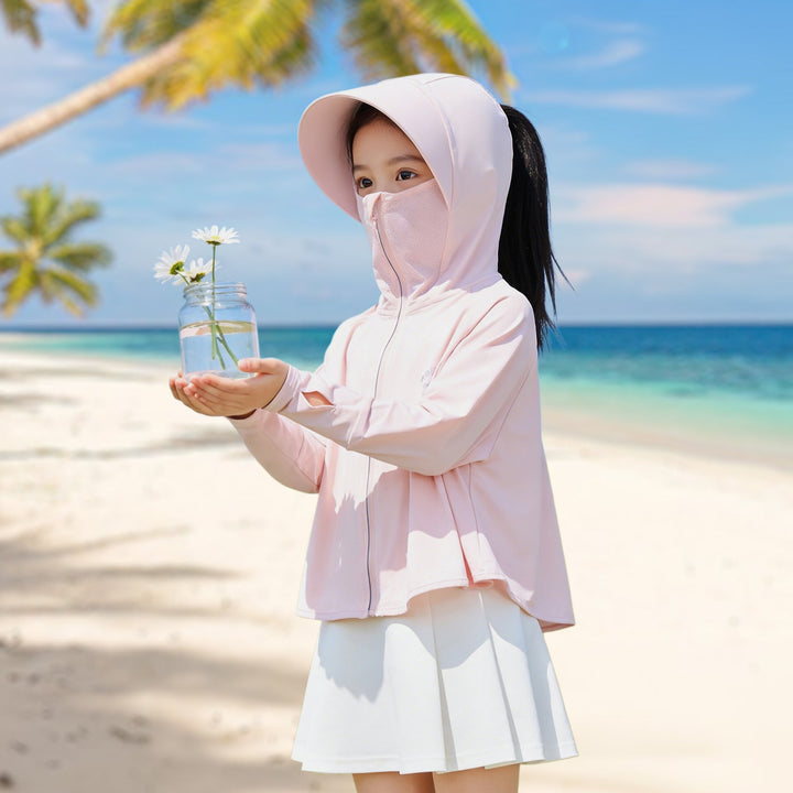 Kinder Sonnenjacke mit Kapuze und UV-Schutz Drune
