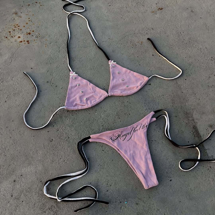 Damen verführerisches Bikini-Set mit einzigartigen Akzenten Drune