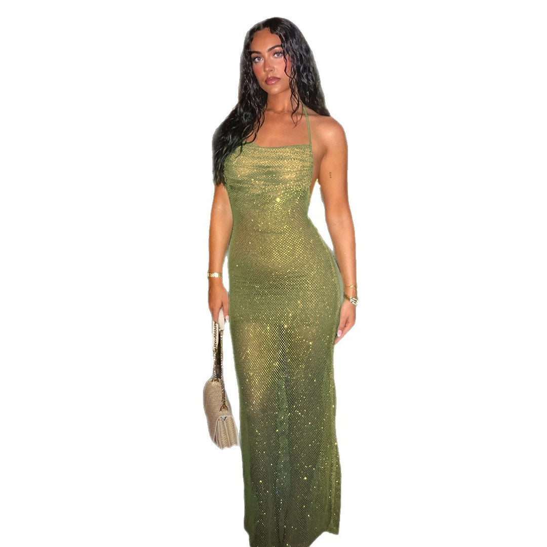 Damen Glamouröses Abendkleid mit funkelnden Details Drune