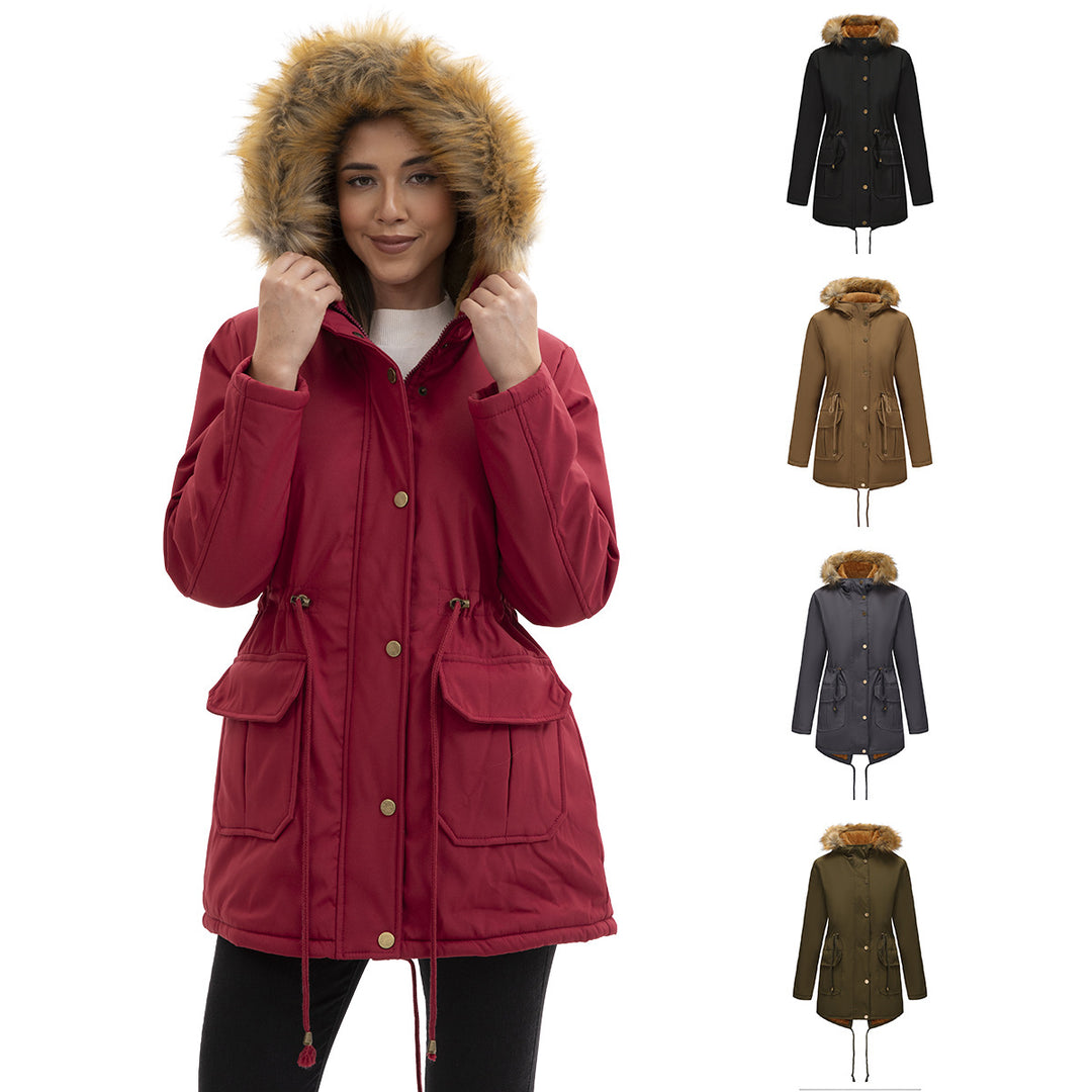 Damen Winterparka mit Pelzkragen Drune