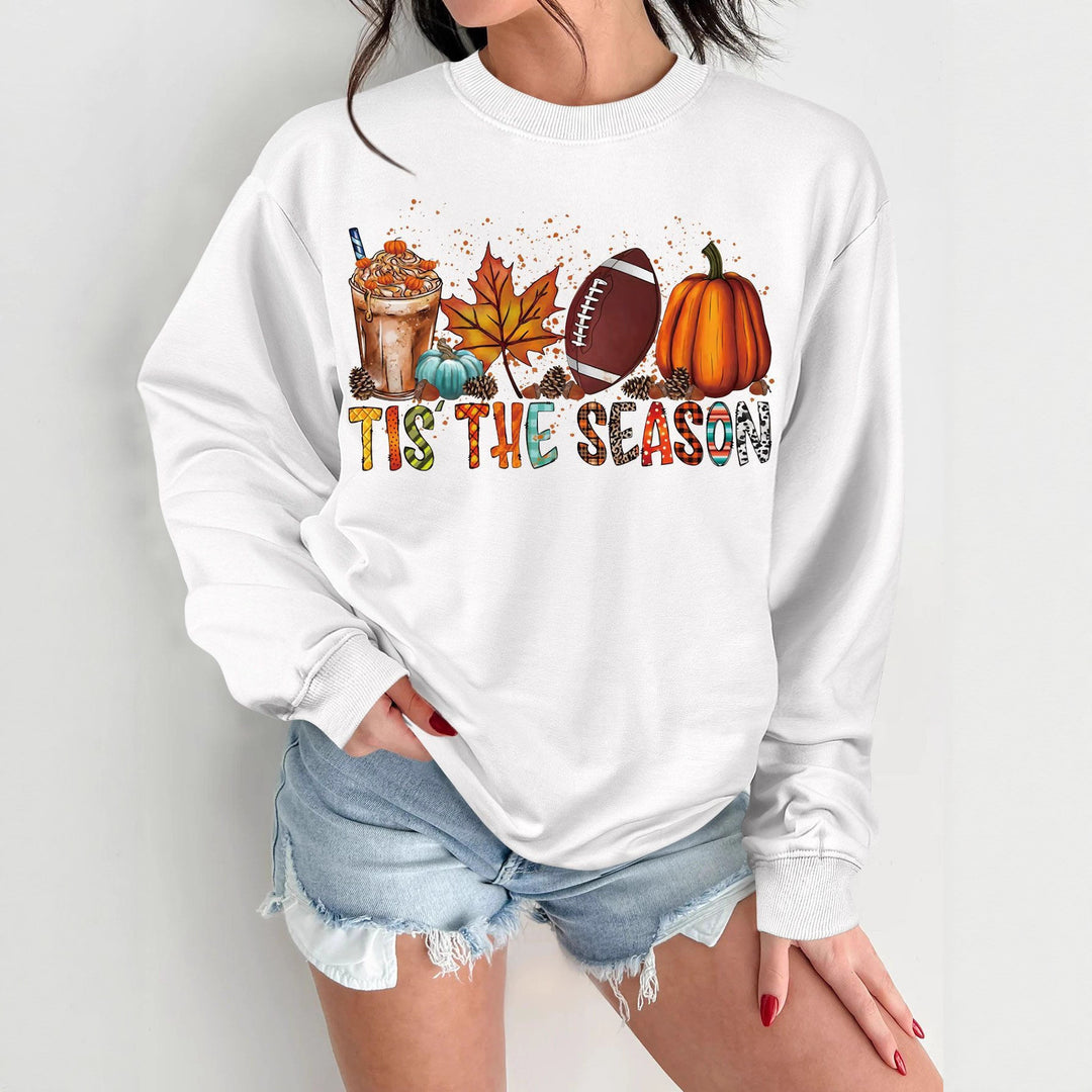 Damen Sweatshirt mit herbstlichem Motiv und lässigem Schnitt Drune