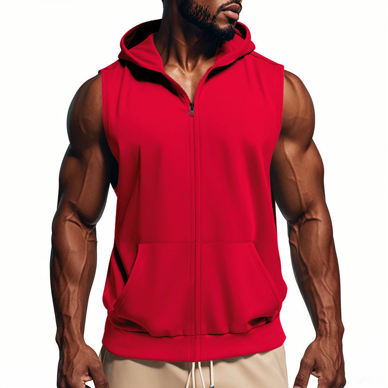 Herren ärmelloses Kapuzenshirt aus atmungsaktivem Material Drune