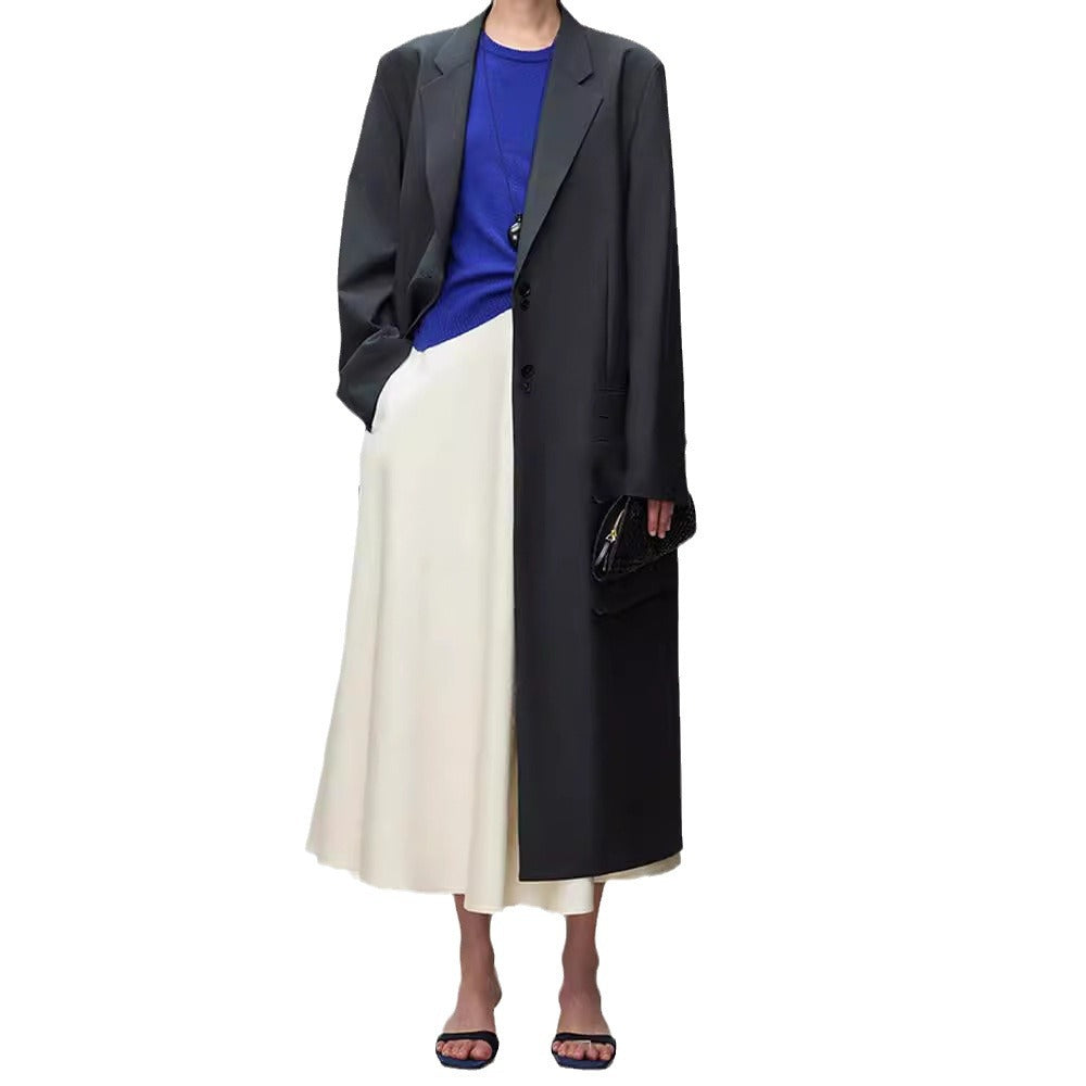 Damen eleganter Maxirock mit schwingendem Saum Drune
