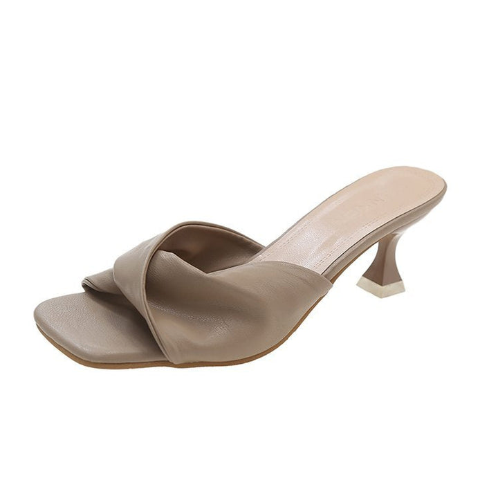 Damen Elegante Mules mit dekorativem Knoten Drune