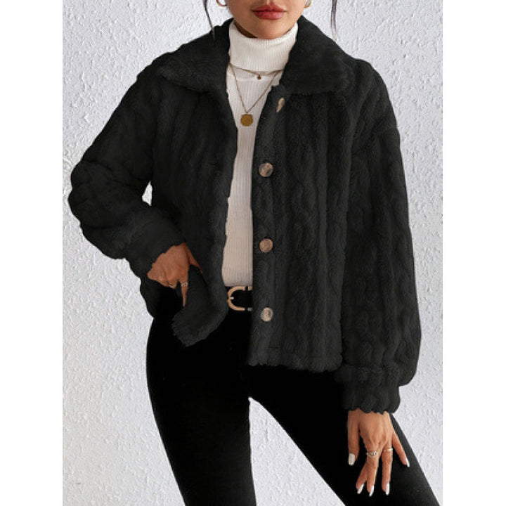 Damen Flauschige Oversize-Jacke Drune
