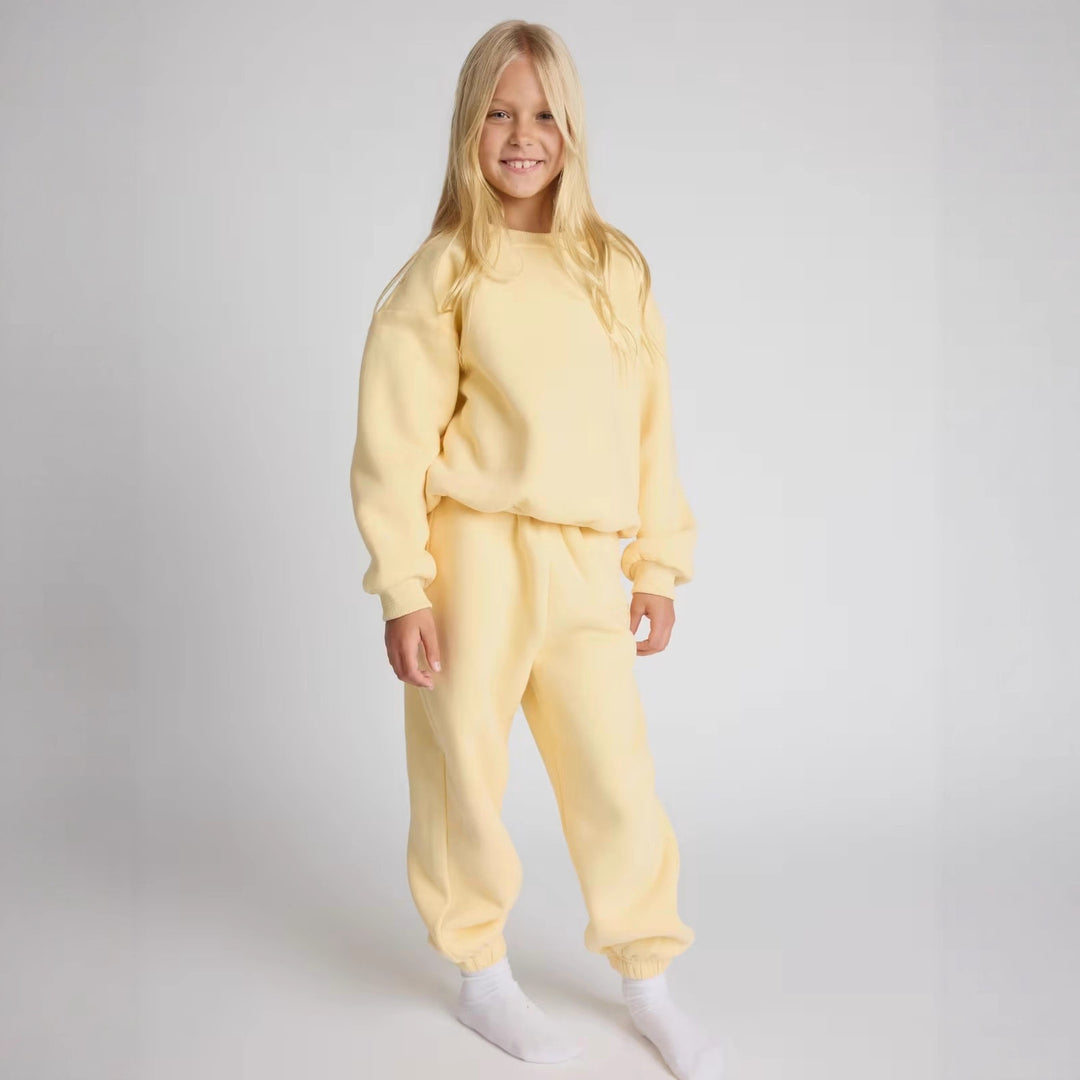 Damen lässiges Sweat-Set mit voluminösem Oberteil und bequemen Jogginghosen Drune