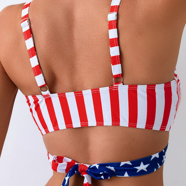 Damen Hochgeschnittener Bikini mit innovativem Wickeldesign Drune