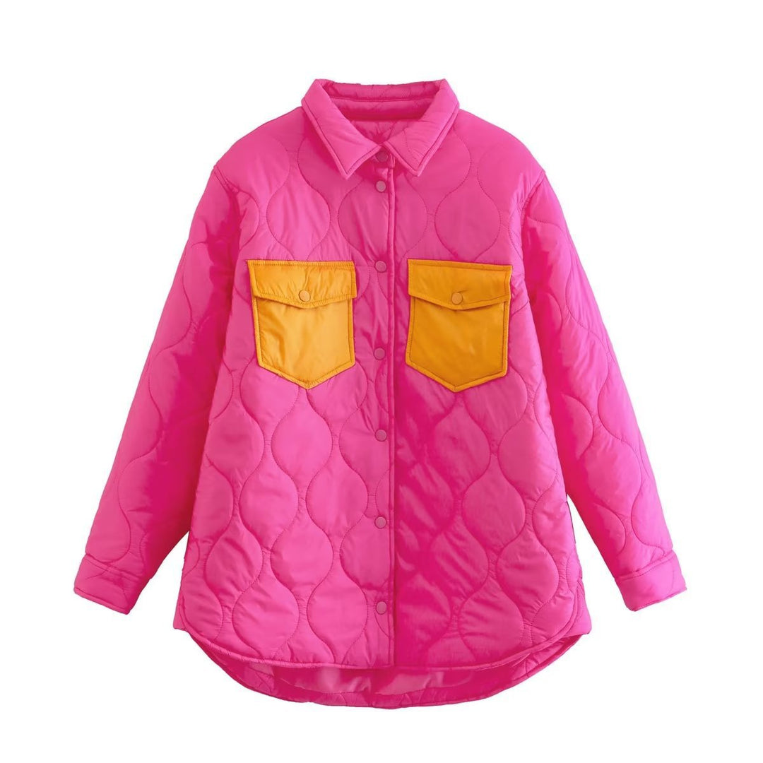 Damen gesteppte Übergangsjacke mit auffälligen Taschen und modischem Schnitt Drune