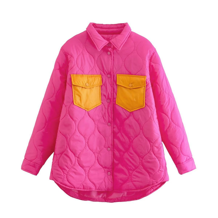 Damen gesteppte Übergangsjacke mit auffälligen Taschen und modischem Schnitt Drune