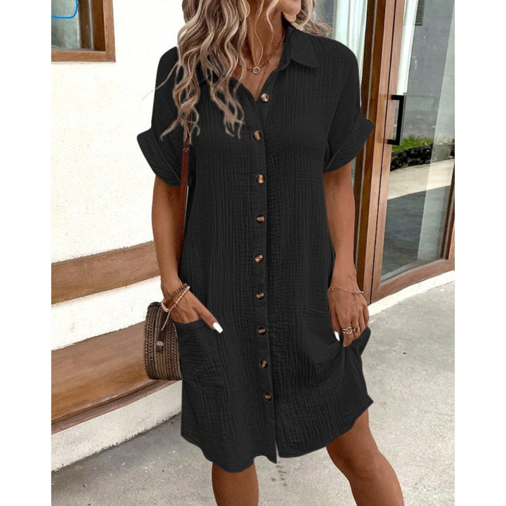 Damen lässiges Sommerhemdkleid Drune