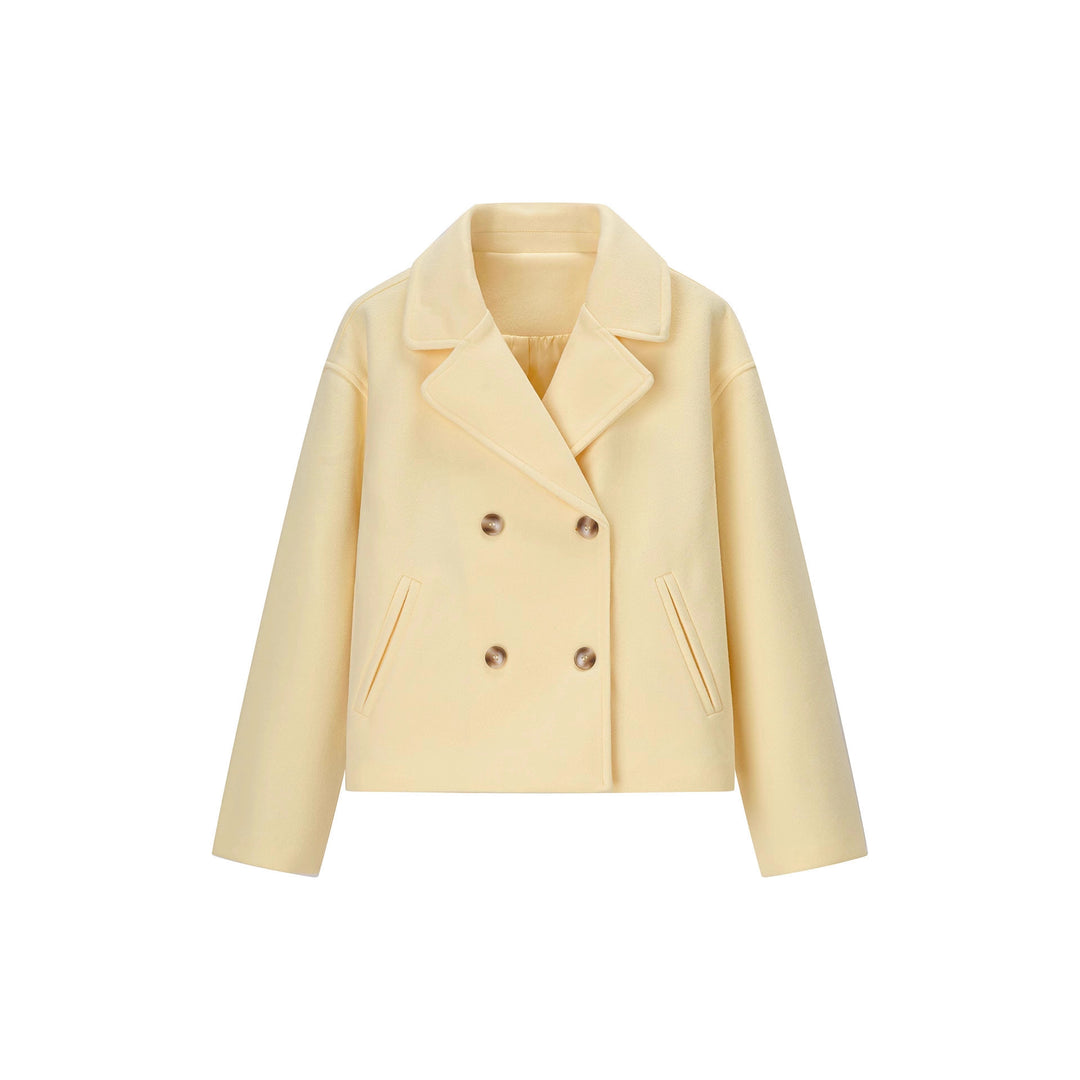 Damen modische, kurze Doppelreiherjacke mit seitlichen Taschen Drune