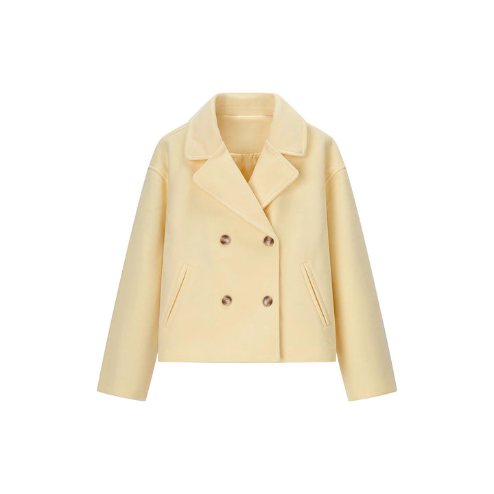 Damen modische, kurze Doppelreiherjacke mit seitlichen Taschen Drune