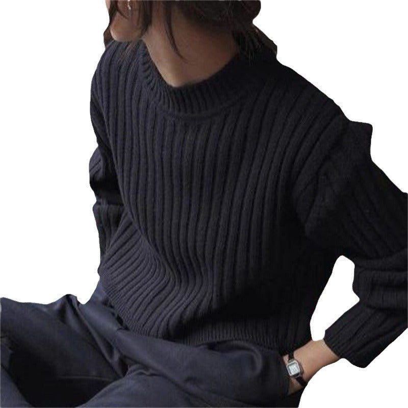 Damen Grobstrickpullover mit Rippenstruktur Drune
