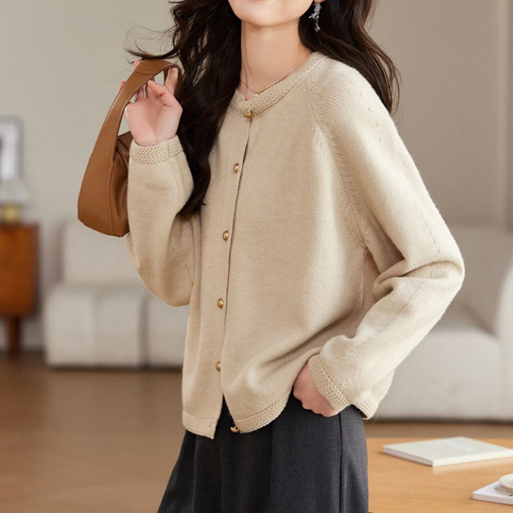 Damen Strickjacke mit Knöpfen Drune
