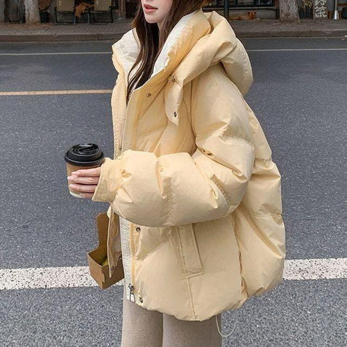 Damen Modische Steppjacke mit hohem Kragen Drune