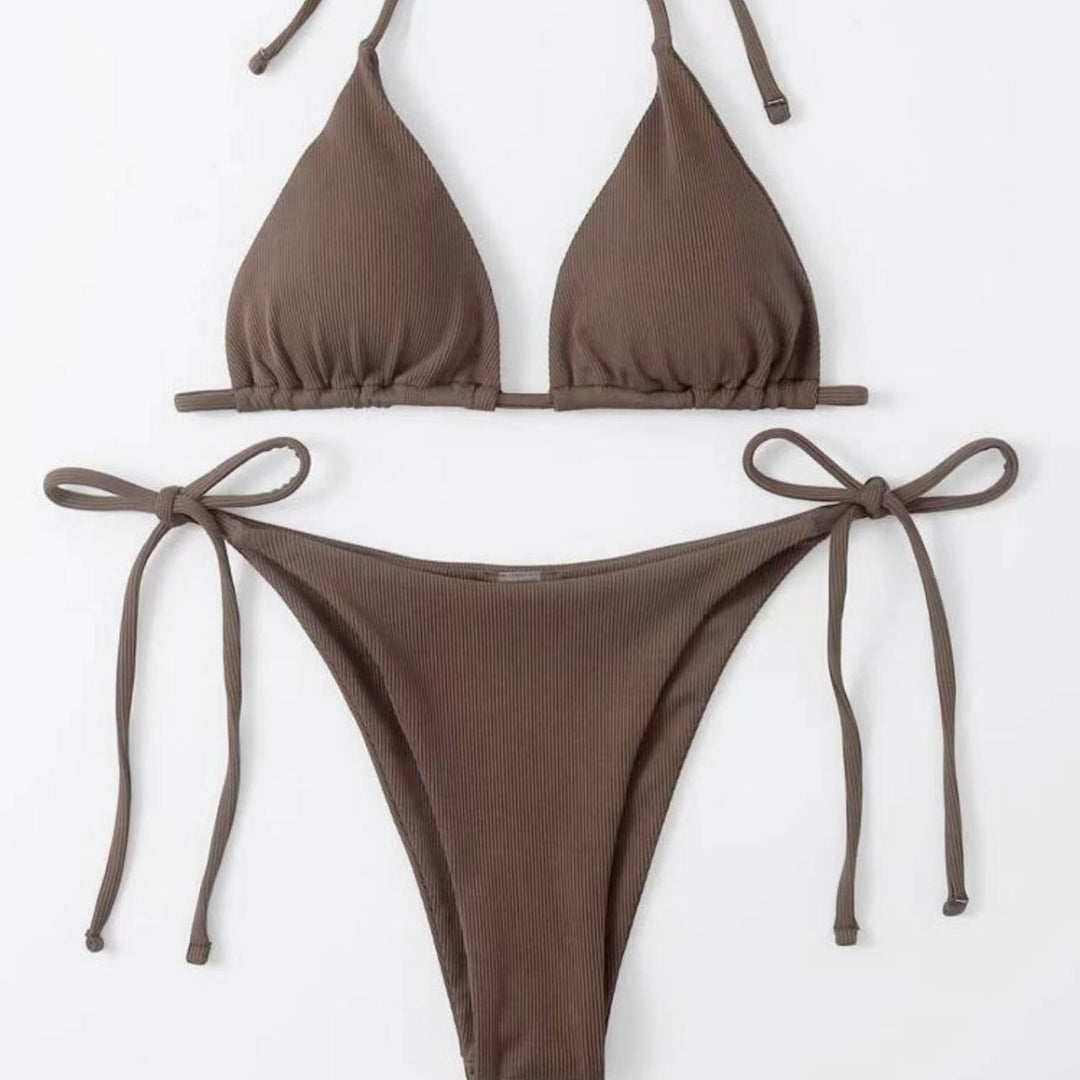 Damen Triangel-Bikini mit verstellbaren Bändern und raffinierten Schnürdetails Drune