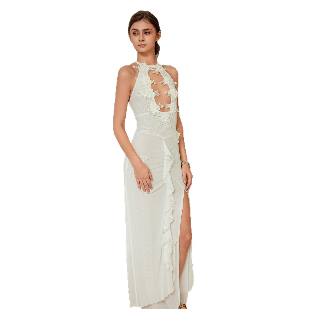 Damen Elegant gehäkeltes Minikleid Drune