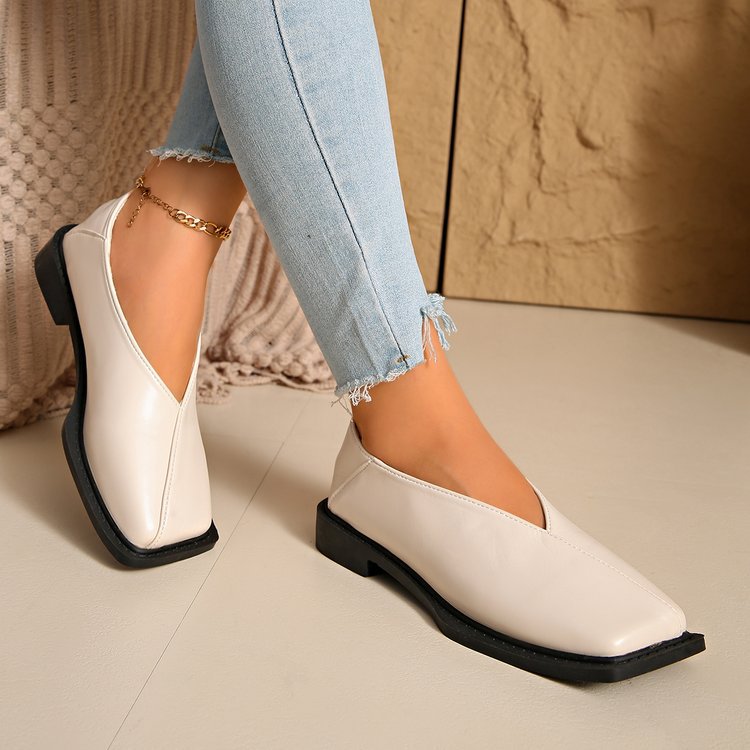 Damen Ballerinas mit eckiger Zehenpartie und rutschfester Sohle Drune