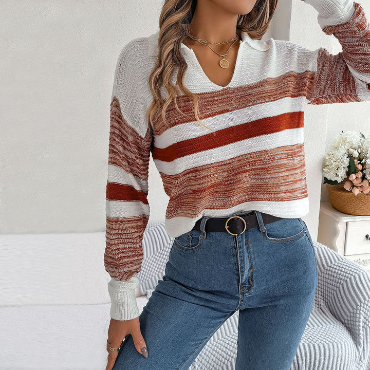 Drune | Gestreifter Pullover Acryl Modern, Bequem