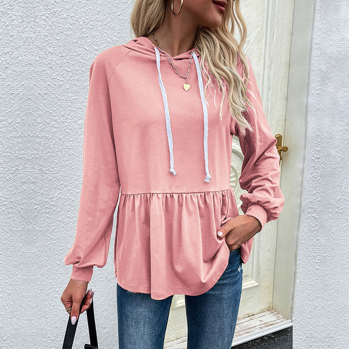 Damen lässiges Hoodie mit Volantdetails Drune