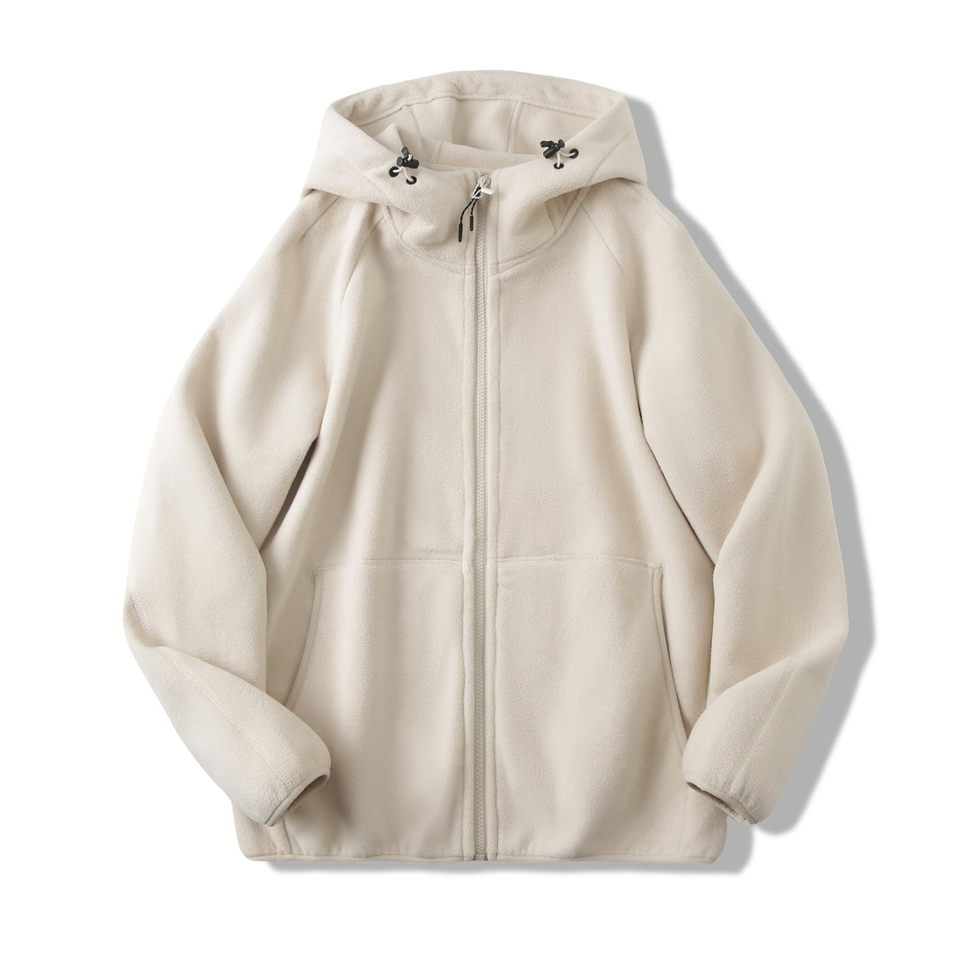Damen Fleecejacke mit innovativem Kapuzen-Design und praktischen Taschen Drune